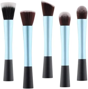 Makeup Brush 5pcs Big Makeup Brushes Set Powder Foundation Blending Blush Eyeshadow Brush Make Up Tool Kits (Color : Blue, Size : 5pcs)
