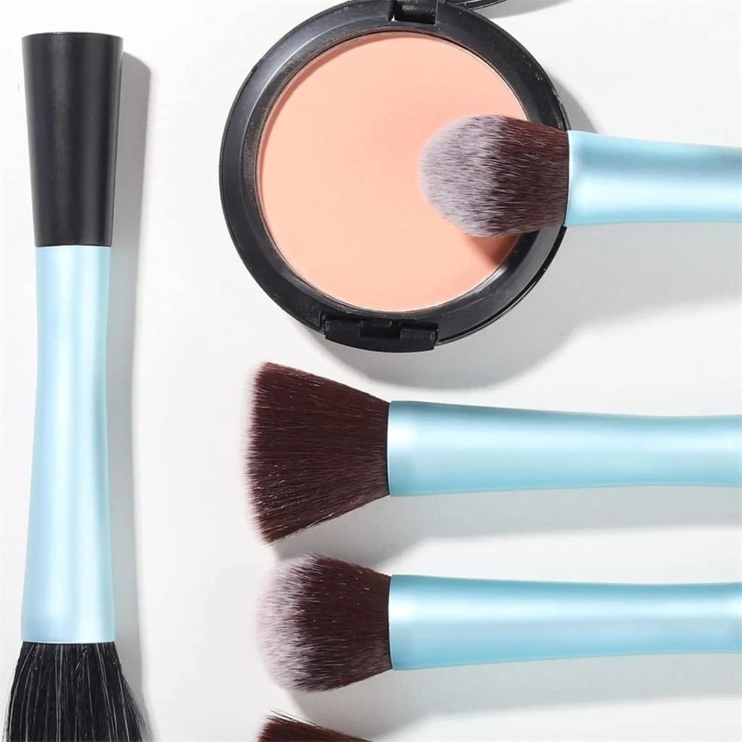 Makeup Brush 5pcs Big Makeup Brushes Set Powder Foundation Blending Blush Eyeshadow Brush Make Up Tool Kits (Color : Blue, Size : 5pcs)