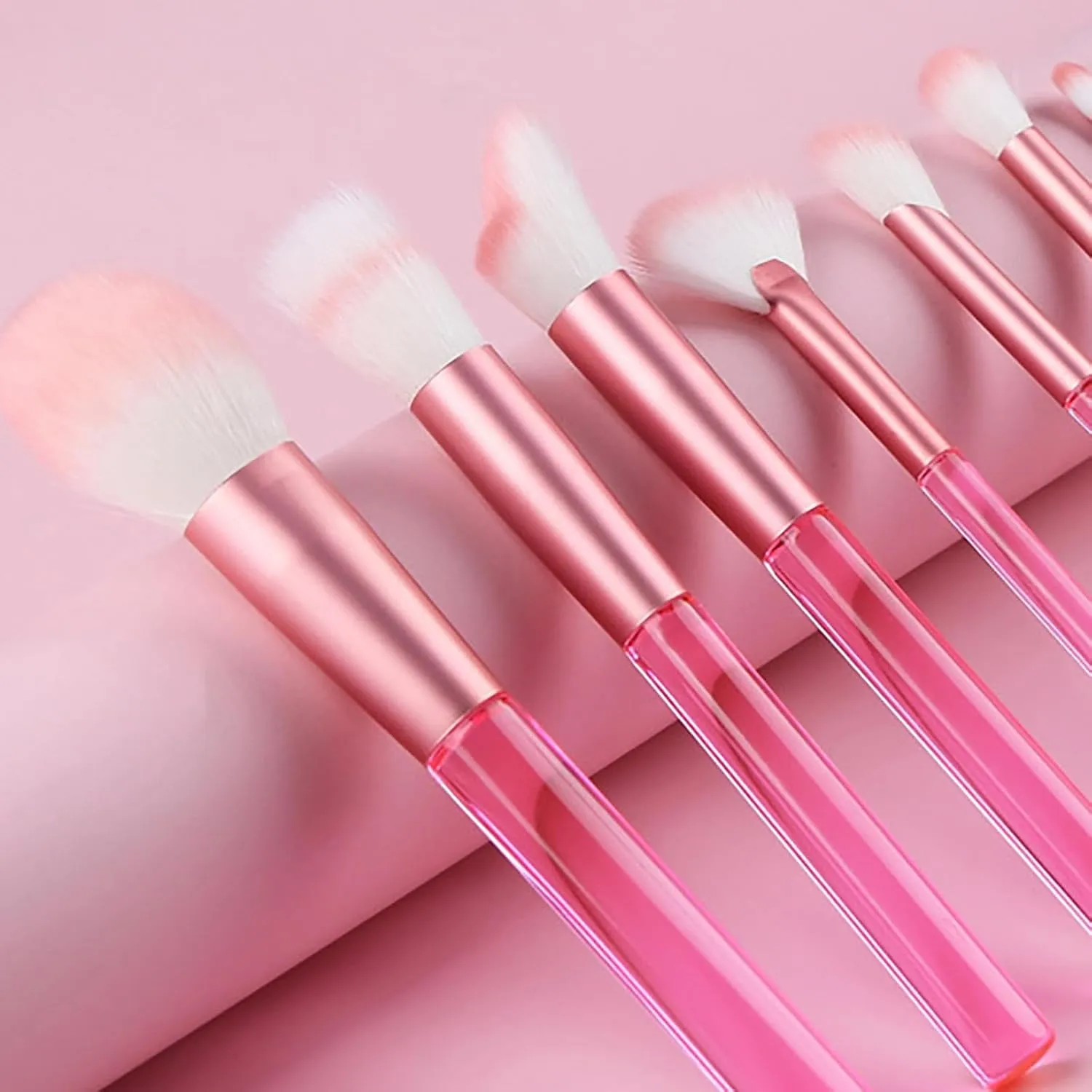 Makeup Brush Set with Storage Case, 9 Pcs Professional Synthetic Flat Foundation Brush,Eyeshadow Eyeliner Contour Concealer Powder Blending Brush,Gifts for Women