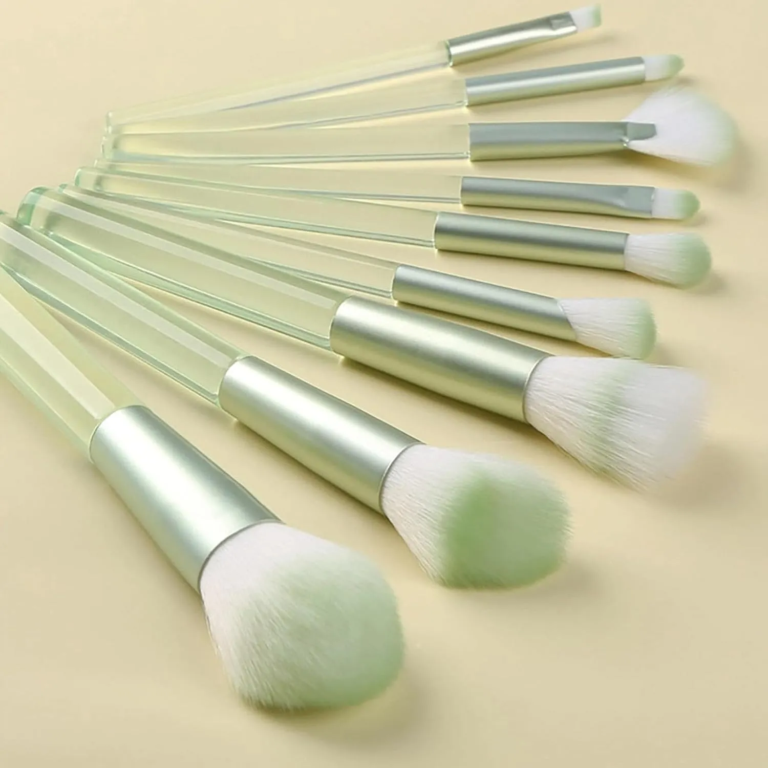 Makeup Brush Set with Storage Case, 9 Pcs Professional Synthetic Flat Foundation Brush,Eyeshadow Eyeliner Contour Concealer Powder Blending Brush,Gifts for Women