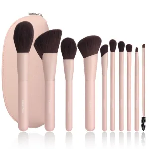 Makeup Brushes 10pc, Makeup Brush Set Foundation Bronzer Contour Eyeshadow Blush Concealer Make Up Brushes