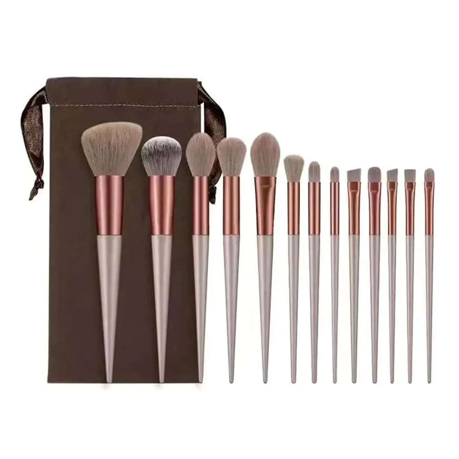 Makeup Brushes Set With 4 Sponge Puff Make-up for women Korean Cosmetics Foundation Blush Brush Complete Kit(Dark Blue Set)