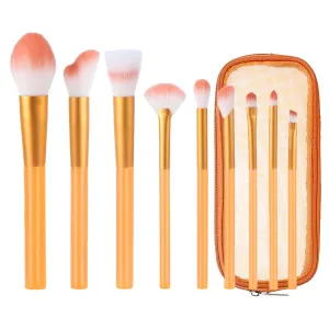 Makeup Brushes with Storage Case, 9 Pcs Professional Synthetic Flat Foundation Brush,Eyeliner Eyeshadow Powder Contour Blending Concealer Brushes,Gifts for Women