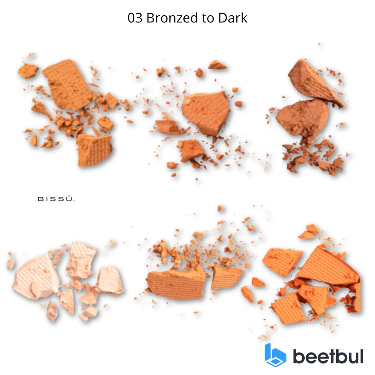 Makeup Kit Bissú Contour Palette   Velvet Puff   2 Finger Puffs   Makeup Sponge   Exfoliating Sponge (3 Styles) (03 Bronzed to Dark)