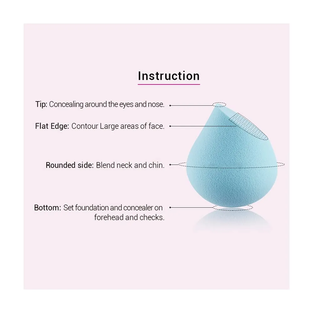 Makeup Sponge Wet And Dry Cosmetic Puff Powder Foundation Blush Contour Cream Multipurpose Makeup Tool,SP002-Shell Pink