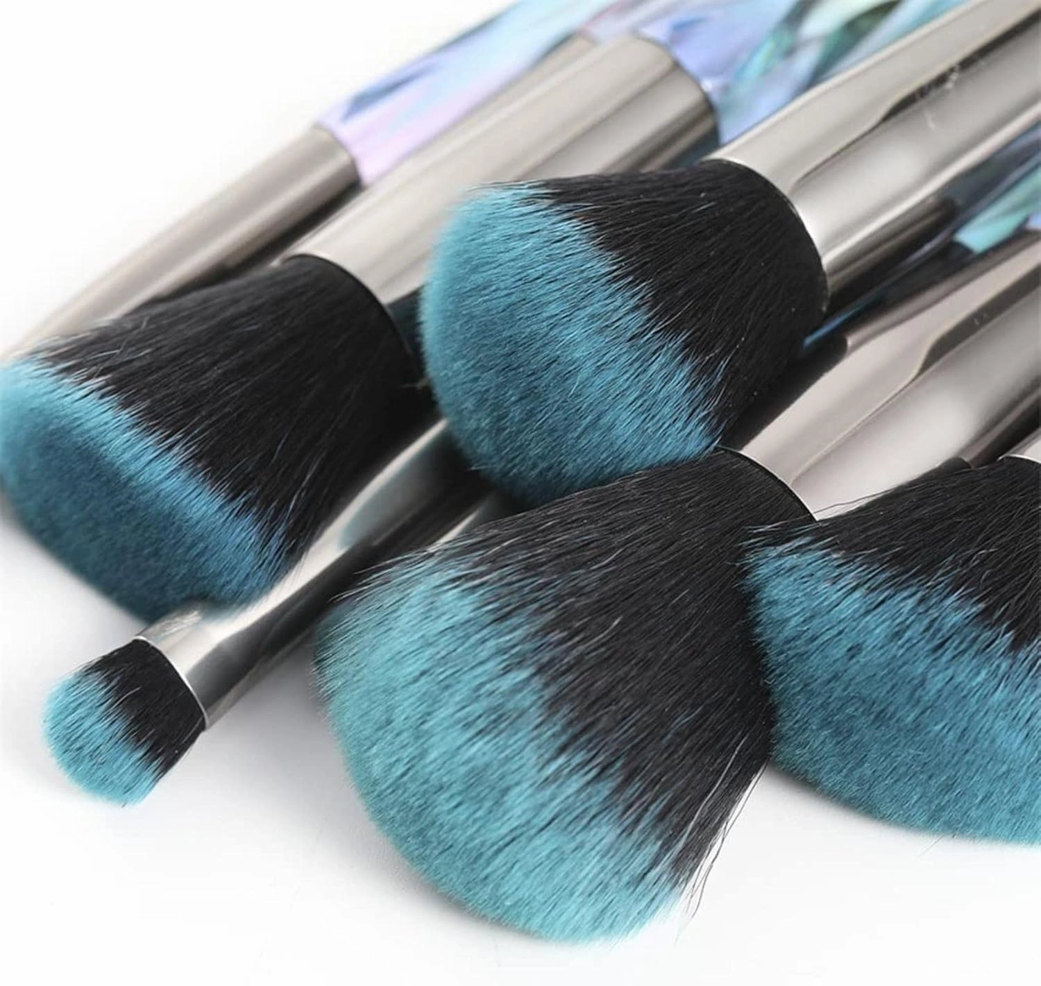 Makeup Brush 10 Pieces Professional Makeup Brush Set Cosmetics Blush Foundation Brush Eye Shadow Lip Brow Makeup Brush Set(Suit,B)