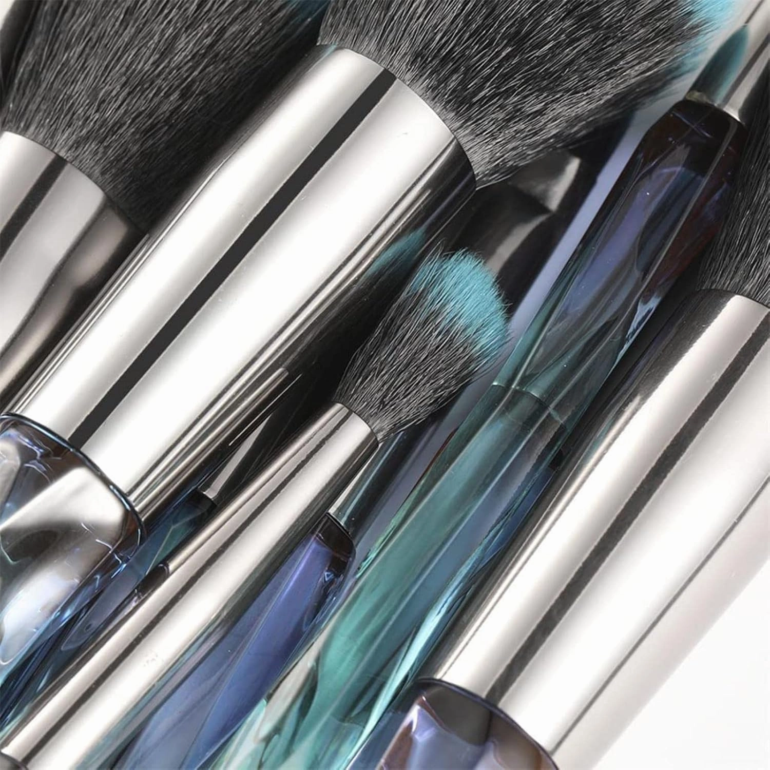 Makeup Brush 10 Pieces Professional Makeup Brush Set Cosmetics Blush Foundation Brush Eye Shadow Lip Brow Makeup Brush Set(Suit,B)