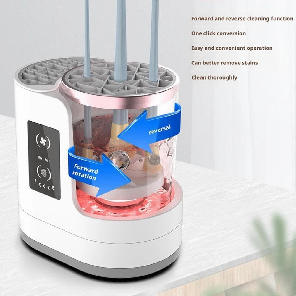 Makeup Brush Cleaner - 3 in 1 Electric Makeup Brush Cleaner and Dryer, Portable Automatic USB Cosmetic Brushes Cleaner Tool Beauty Makeup Brush Set,Contour, Eyeshadow, Blush Brush