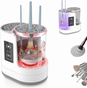 Makeup Brush Cleaner - 3 in 1 Electric Makeup Brush Cleaner and Dryer, Portable Automatic USB Cosmetic Brushes Cleaner Tool Beauty Makeup Brush Set,Contour, Eyeshadow, Blush Brush