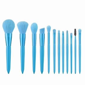 Makeup Brush Set 12pcs Premium Synthetic Makeup Brushes Professional Brushes Set Candy Make up Brush Kit Foundation Powder Blush Eyeshadow Eyebrow Contour concealer Makeup Brushes Set Durable Aluminum Ferrule Wooden Handle 14-4