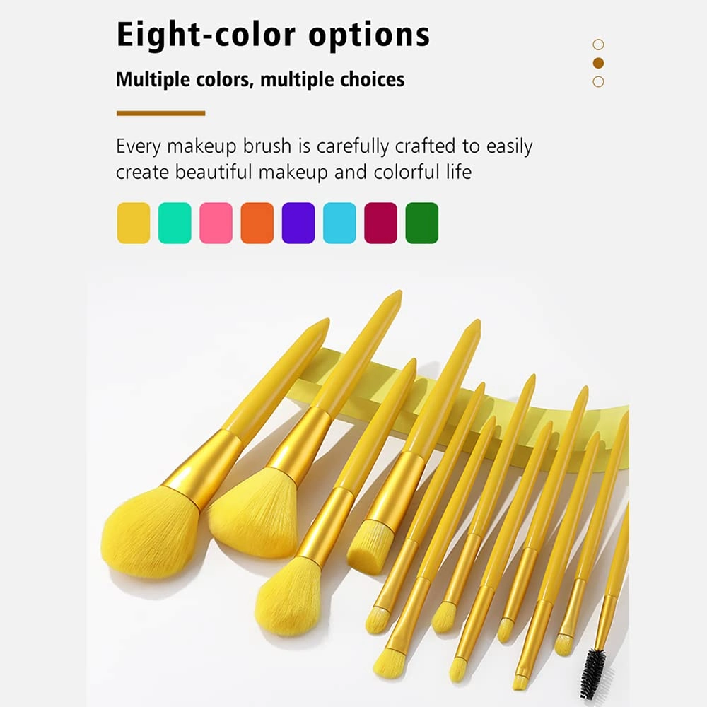 Makeup Brush Set 12pcs Premium Synthetic Makeup Brushes Professional Brushes Set Candy Make up Brush Kit Foundation Powder Blush Eyeshadow Eyebrow Contour concealer Makeup Brushes Set Durable Aluminum Ferrule Wooden Handle 14-4