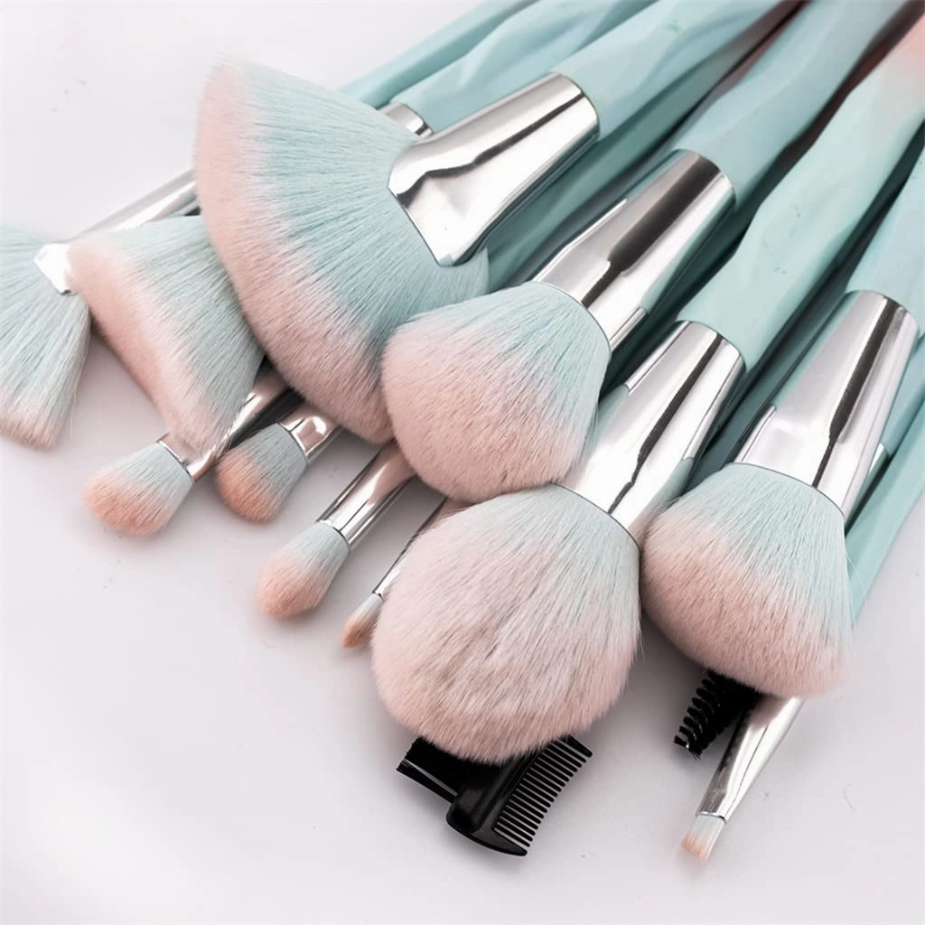 Makeup Brushes Set Professional 15pcs Kit Large Loose Powder High Gloss Eyeshadow Foundation Contour(Color:Roze)(Svart,15pcs)