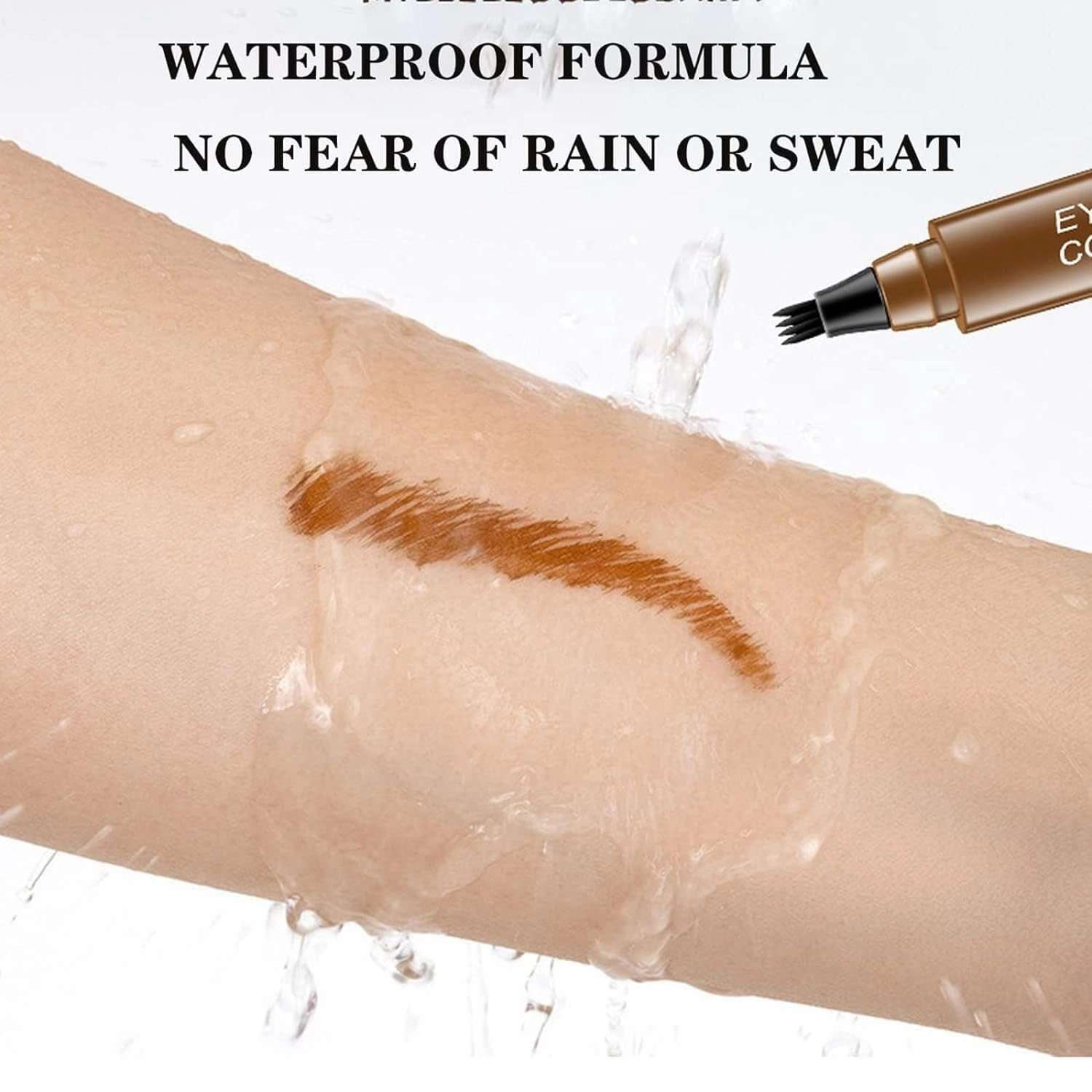 Matezis Eyebrow Pencil, Matezis Eye Pencil, Microblade Eyebrow Pen Waterproof, Microblading EyebrowPen 4 Tipped Precise Brow Pen (Dark brown)
