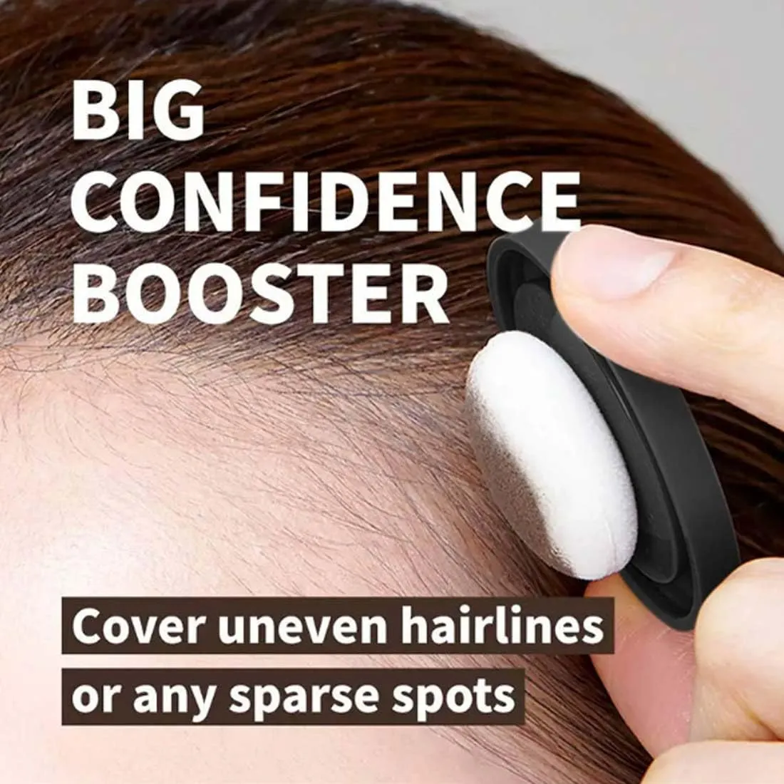 May cheer Magic Root Cover Up, Maycheer Magic Root Cover Up, 30 Colors Hairline Contouring Shadow Powder with Mirror and Cushion, Can be Used on Hairline, Beard, Eyebrows (#29 Smoky Gray)