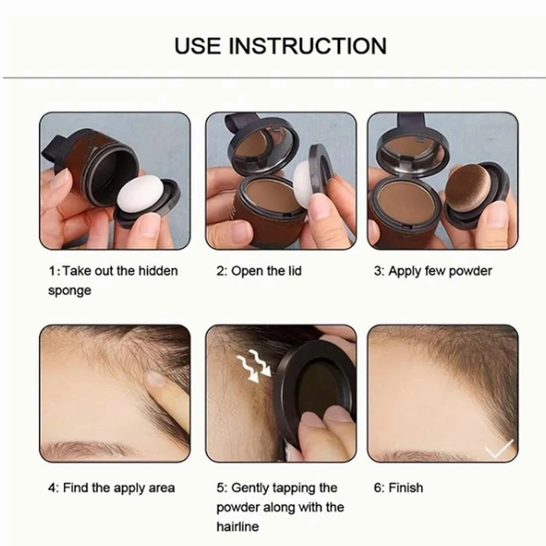 May cheer Magic Root Cover Up, Maycheer Magic Root Cover Up, 30 Colors Hairline Contouring Shadow Powder with Mirror and Cushion, Can be Used on Hairline, Beard, Eyebrows (#16 Light camel)
