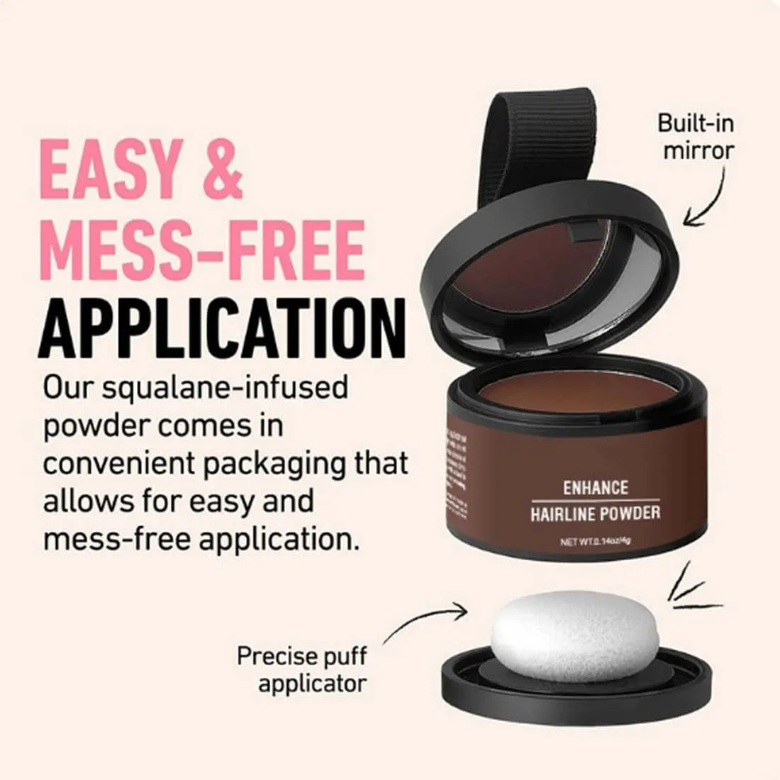 Maycheer Hairline Shadow Powder, 30 Colors Maycheer Hair Shadow, Root Cover Up Powder, Root Touch up Hair Color Powder, Unisex Hairline Powder with Mirror, Sweat Resistant (#29 Smoky Gray)