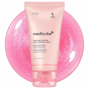 medicube PDRN Caffeine Overnight Wrapping Peel Off Facial Mask | Firming, Depuffing & Hydration | Salmon DNA   Caffeine   Collagen For Refined, Glass Skin & Face Contour Support | Korean Skin Care