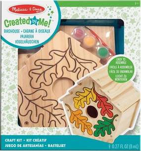 Melissa & Doug Build-Your-Own Wooden Toy Birdhouse Arts and Crafts Craft Kits: Created By Me, Made Easy and More 3  Gift for Boy or Girl