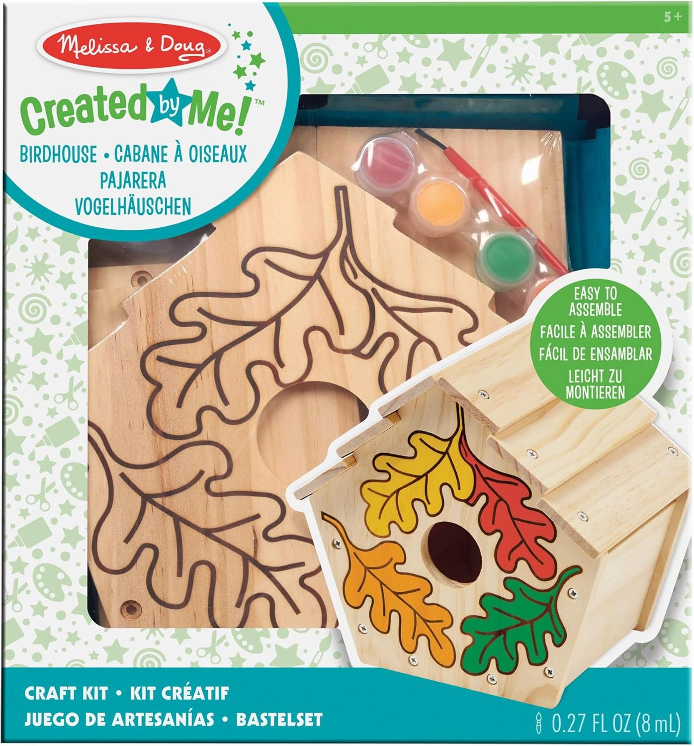 Melissa & Doug Build-Your-Own Wooden Toy Birdhouse Arts and Crafts Craft Kits: Created By Me, Made Easy and More 3  Gift for Boy or Girl