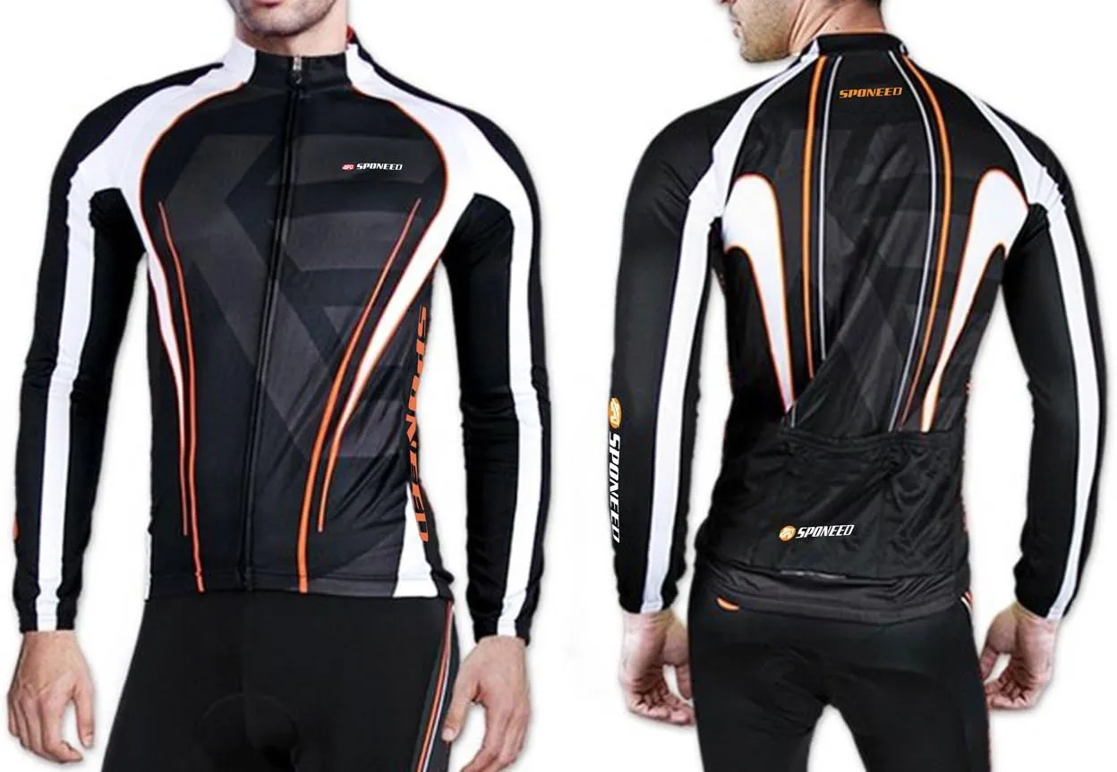 Men's Cycling Cothing Sets Long Sleeved Bicycle Jersey and Pants Kits Road Bike Cyclist Wear