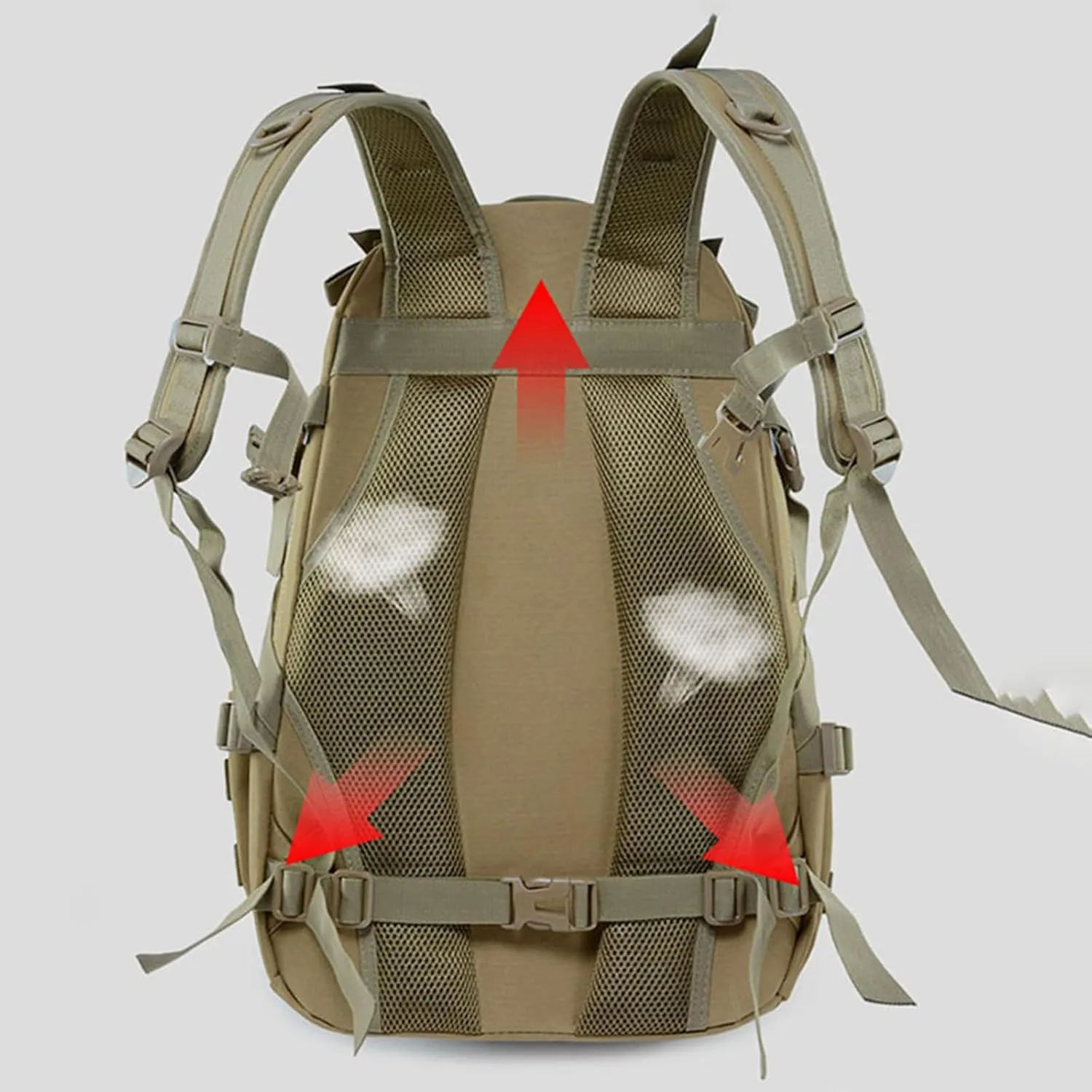 Military Tactical Backpack 25l for Men,Molle Hiking Camping Backpack with Luminous Strip,Outdoor Hunting Daypack (CP)