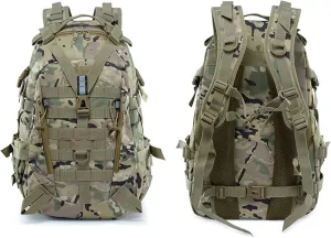 Military Tactical Backpack 25l for Men,Molle Hiking Camping Backpack with Luminous Strip,Outdoor Hunting Daypack (CP)