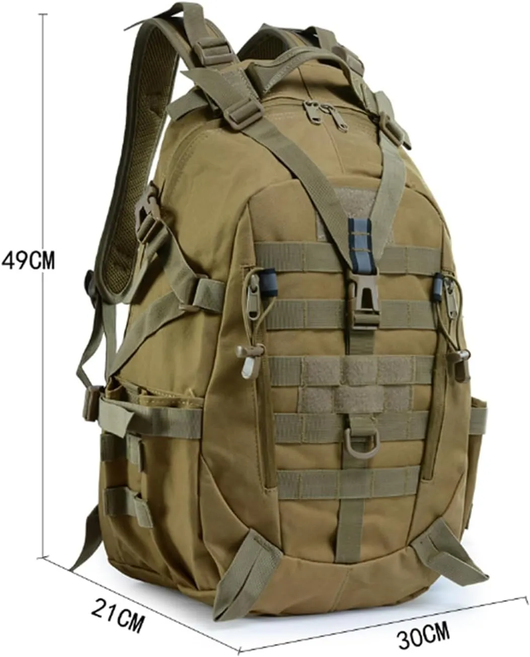 Military Tactical Backpack 25l for Men,Molle Hiking Camping Backpack with Luminous Strip,Outdoor Hunting Daypack (CP)