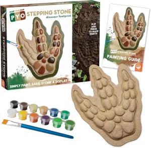 MindWare 13838209 Paint Your Own Stepping Stone Dinosaur Footprint, Multicolour, 8.5 inch x 10 inch