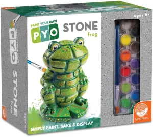 MindWare Paint Your Own Mosaic Frog - Craft Kit Includes Weather-Resistant Stone Frog, Paint and Brush - Ages 8 and Up