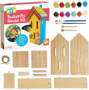 MindWare Make Your Own Butterfly House Kit - Butterfly Craft Kit for Kids Age 5 and Up