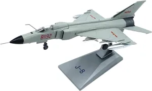 Mini Aircraft Model 1:100 for China J8 Fighter Military Aircraft Model Alloy Simulation Souvenirs Airplane Kit