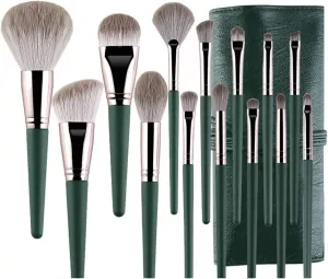 MIXIA Makeup Brush Set 14 Pcs Professional Make Up Brushes Tool Premium Synthetic Contour Brushes Foundation Powder Blush Blending Concealers Eyeliner Eyebrow Eyeshadow Lip Brush Kit