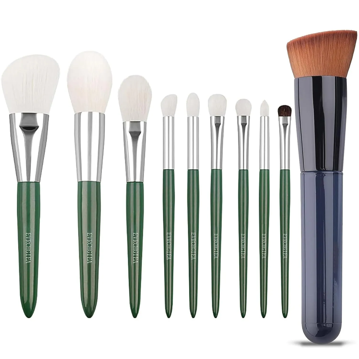 Natural Goat Hair Makeup Brushes Set with Ultra soft hair for Foundation, Concealer, Blush, Contour, Blending, Eyeshadow