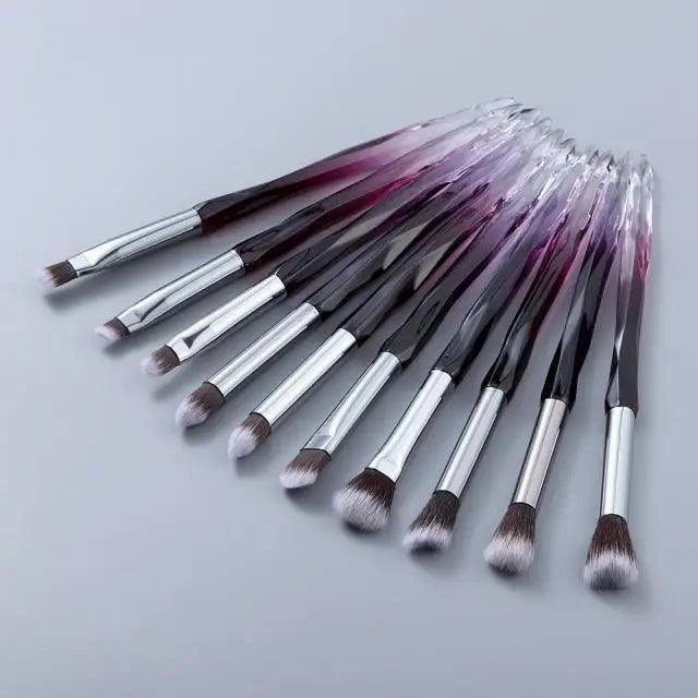 New Luxury Cosmic Color New Luxury Crystal Makeup Brushes Powder Foundation Eyeshadow Eyebrow Cosmetics for Face Fan Make Up Brush Set