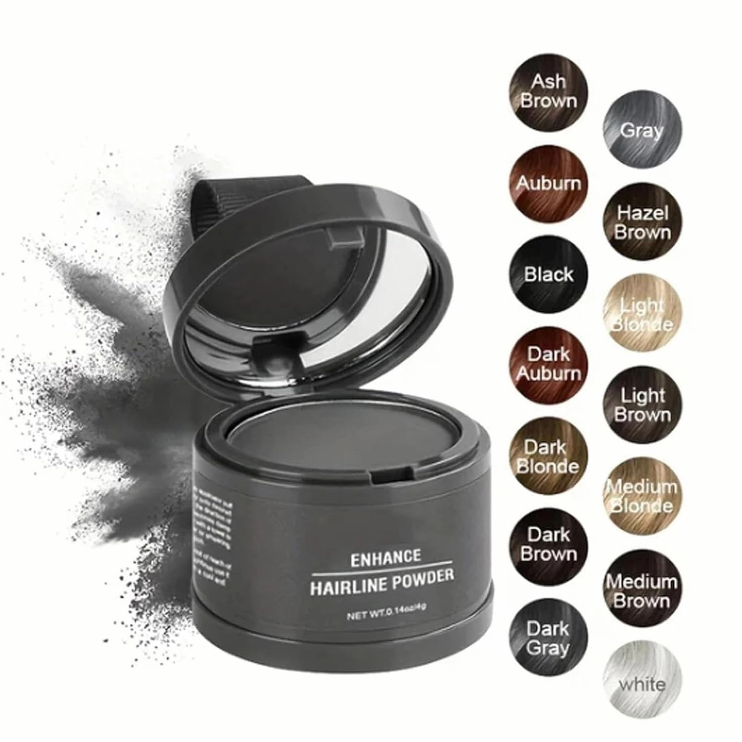 Nivaro Polvo, Nivaro Polvo Capilar, Nivaro Polvo Densificador Instantáneo, Water Sweat Resistant, Instantly Gray Hair Coverage Hairline Powder, For Thinning Hair (Ash Brown)