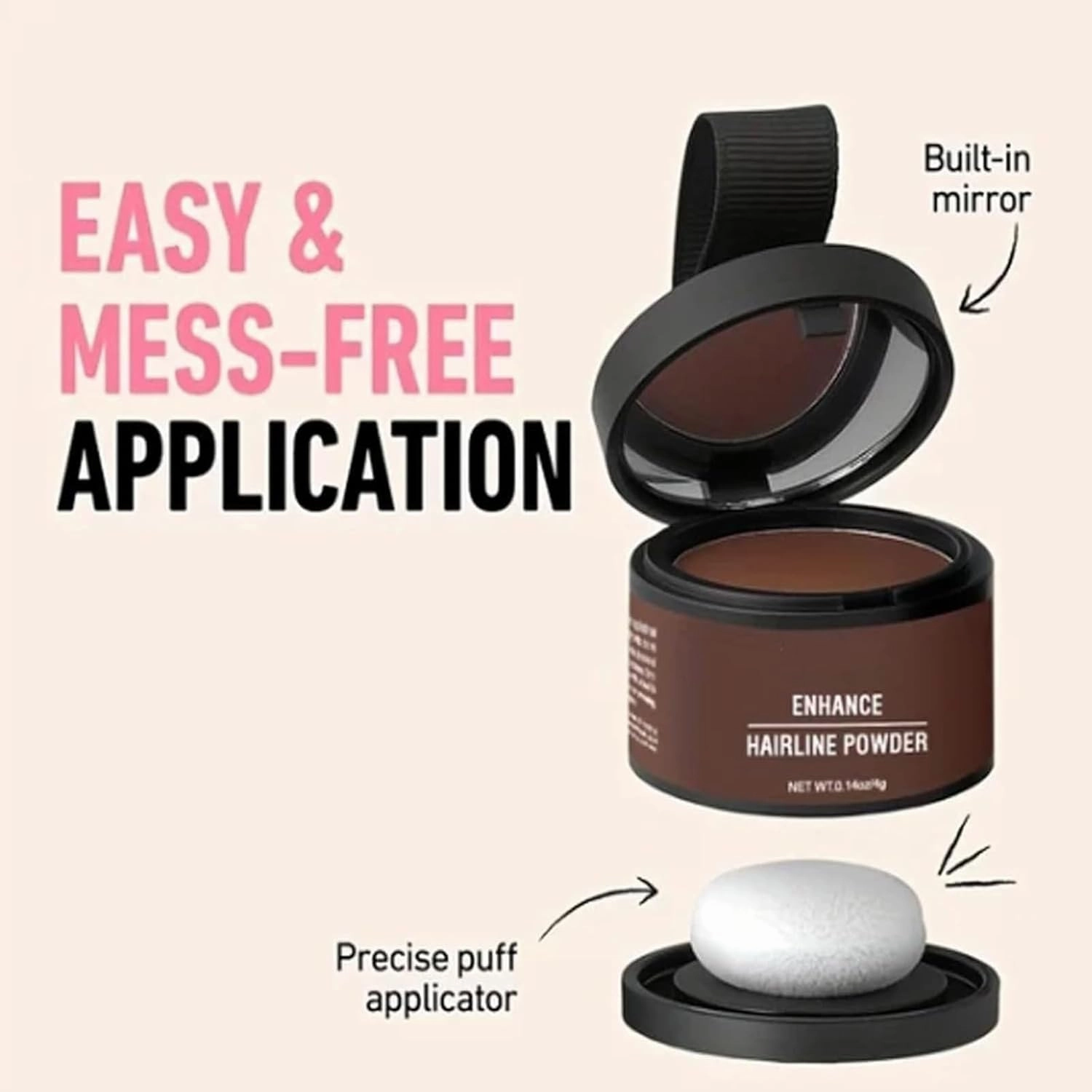 Nivaro Polvo, Nivaro Polvo Capilar, Nivaro Polvo Densificador Instantáneo, Water Sweat Resistant, Instantly Gray Hair Coverage Hairline Powder, For Thinning Hair (Ash Brown)