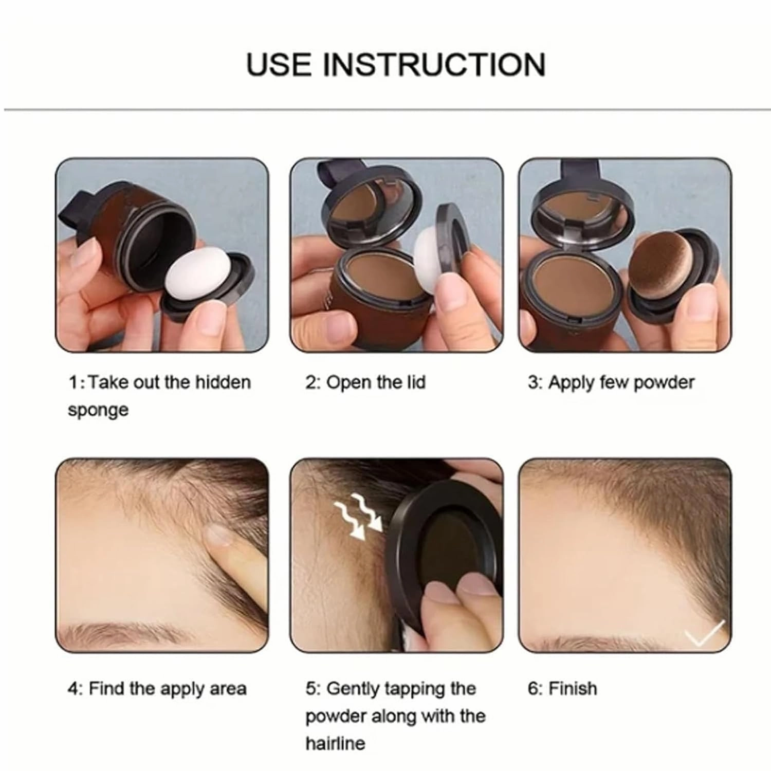 Nivaro Polvo, Nivaro Polvo Capilar, Nivaro Polvo Densificador Instantáneo, Water Sweat Resistant, Instantly Gray Hair Coverage Hairline Powder, For Thinning Hair (Ash Brown)