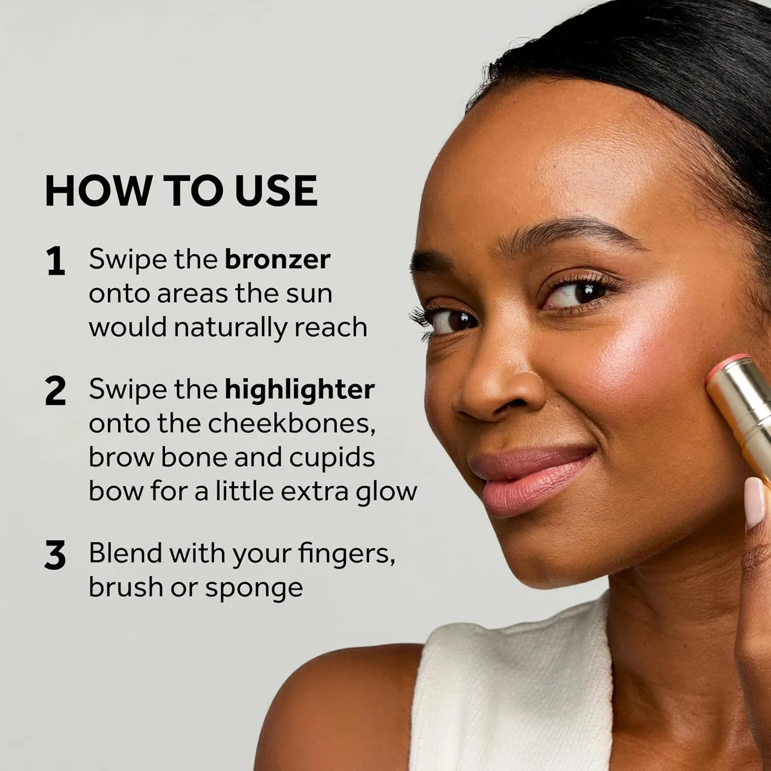 No7 Pro Artist Color & Glow Cream Blush Stick - Dual-Ended Blush for Cheeks, Eyes & Lips - Delivers Soft-Focus Radiance and Buildable Color - Rose Pink/Pearl Glow (10g)