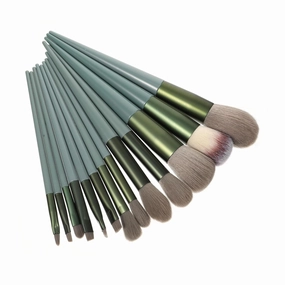 NOLITOY Portable Quick Dry Cheek Brush Set 13pcs Makeup Brush Kit Soft Synthetic Hair Perfect for Blush Foundation Contouring Beauty Tools