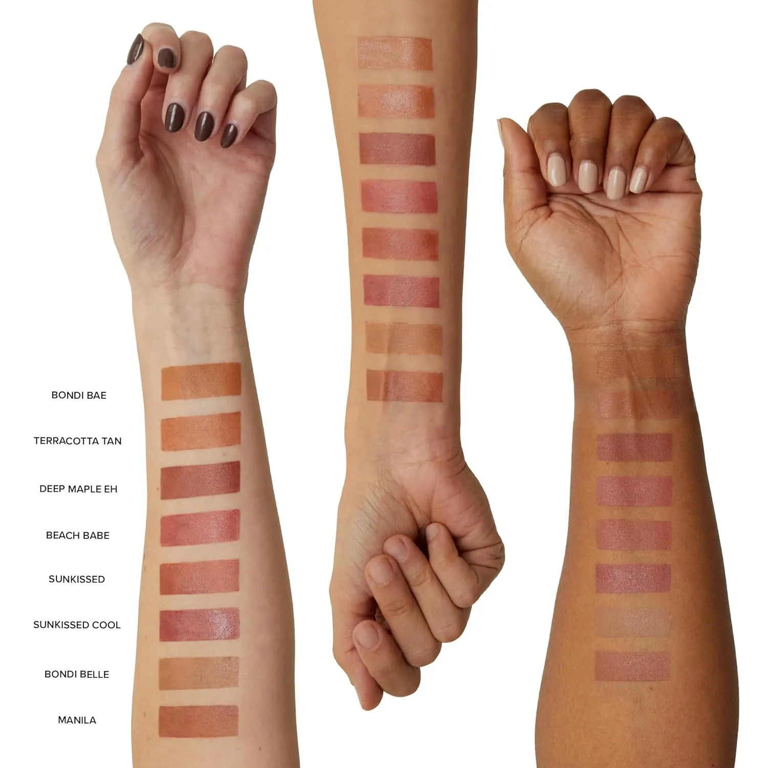 Nudestix Nudies Matte Cream Bronzer 3-in-1 All Over Face Colour for Face, Eyes, and Lips w/Blending Brush (Beach Babe)