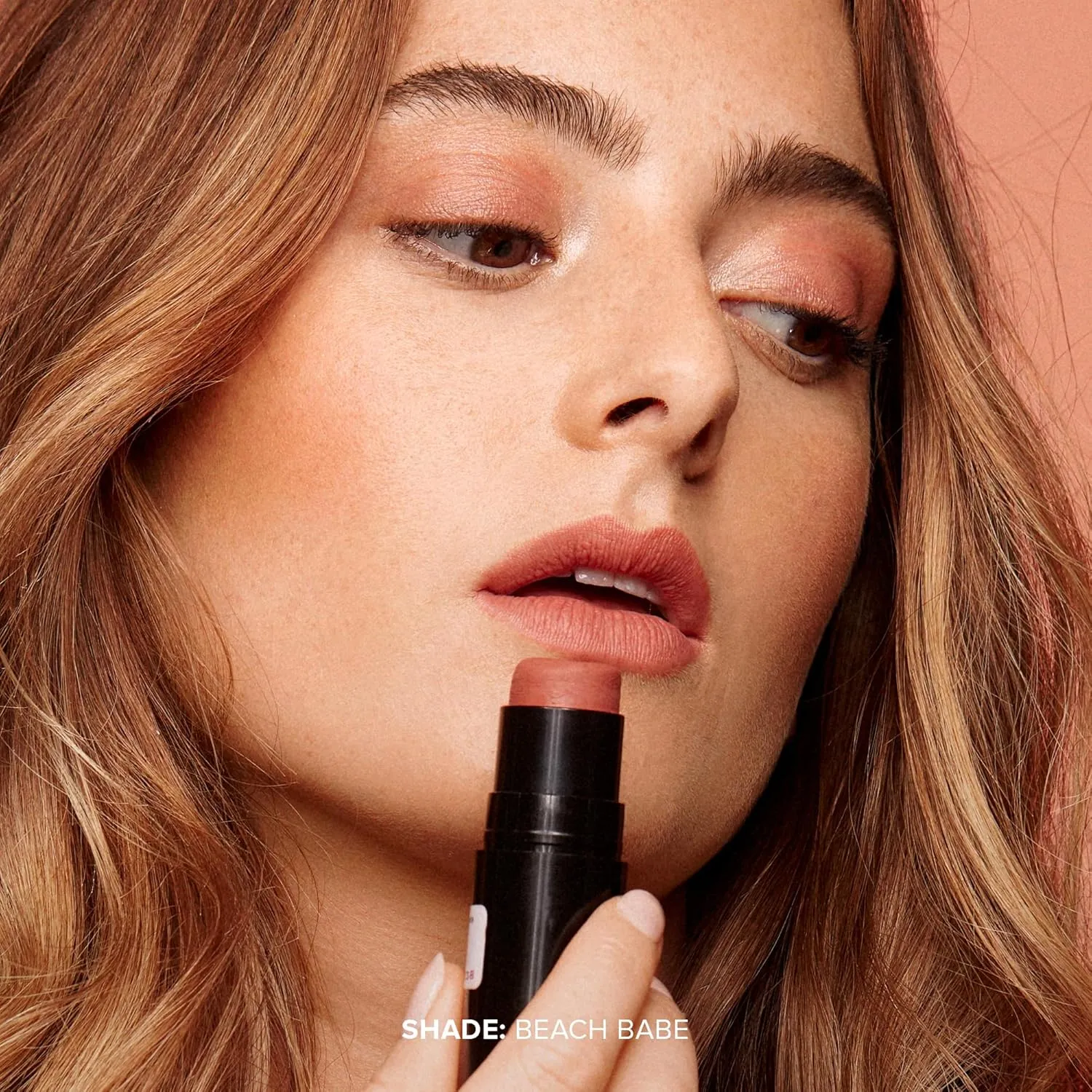 Nudestix Nudies Matte Cream Bronzer 3-in-1 All Over Face Colour for Face, Eyes, and Lips w/Blending Brush (Beach Babe)
