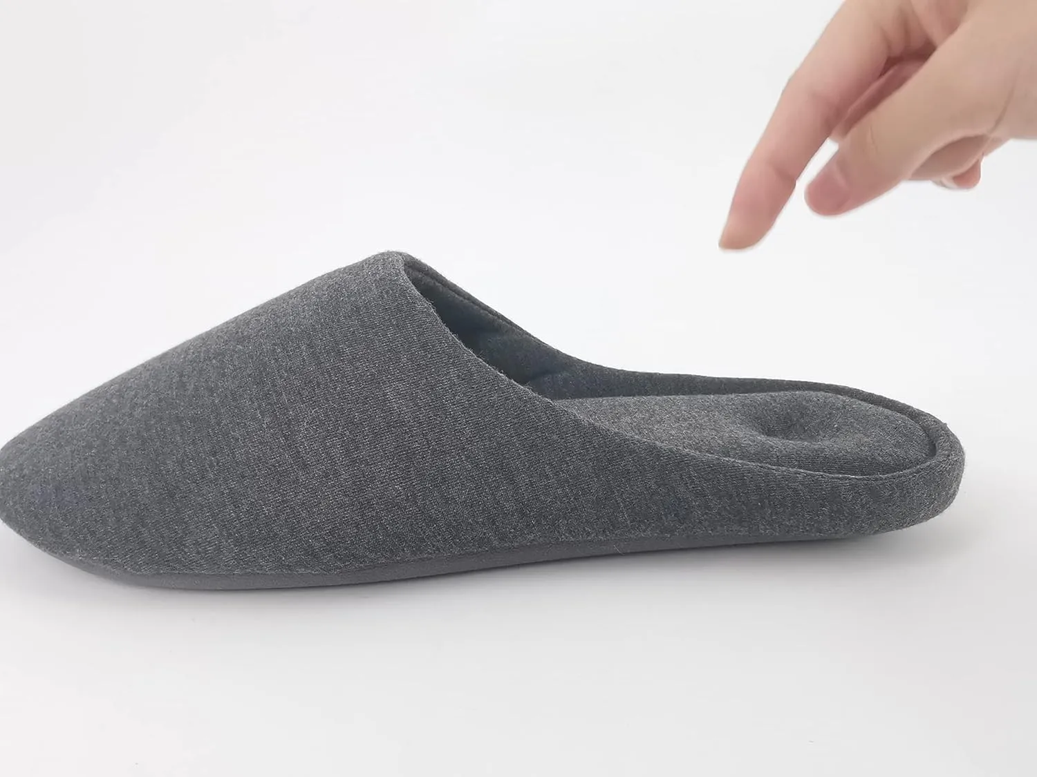 ofoot Women's Memory Foam Cotton House Slippers for Summer - Comfortable,Washable Indoor Bedroom Shoes with Non-Slip Rubber Outsoles