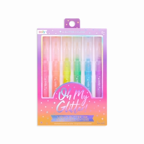 Ooly 6 Oh My Glitter Neon Highlighters Stationary Art and craft for kids 6yrs 