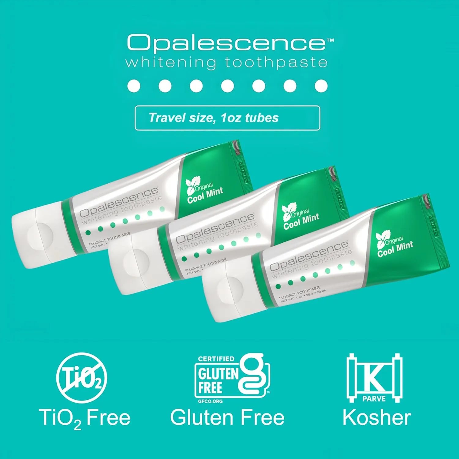 Opalescence Whitening Toothpaste Travel Size 1 Ounce (2 Pack) Fluoride Teeth Whitening Toothpaste, Mint Flavor 402-2