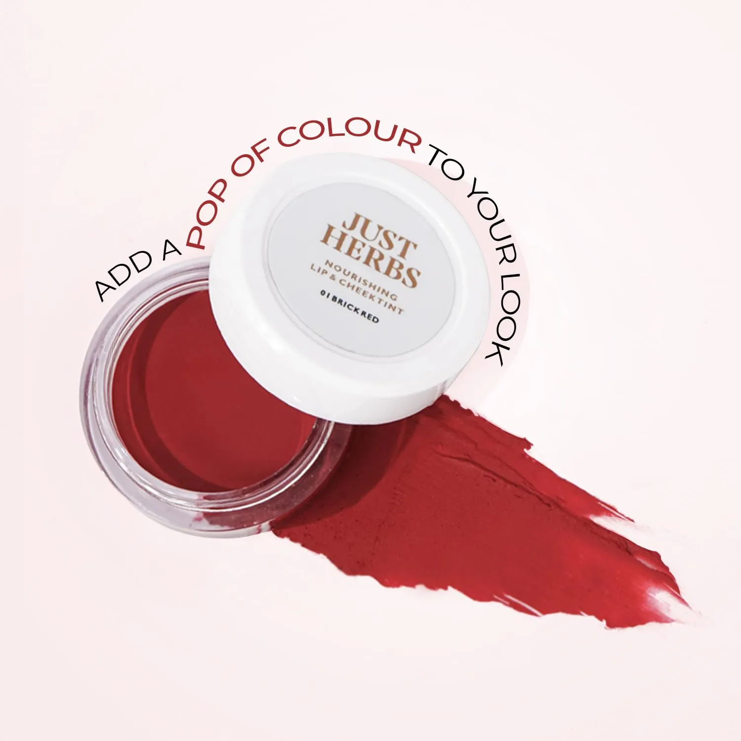 Organic Creamy Matte 3 in 1 Lip & Cheek Tint, Blush For Women - SLS,Chemical & Paraben Free - 0.14 fl. oz. (Brick Red)