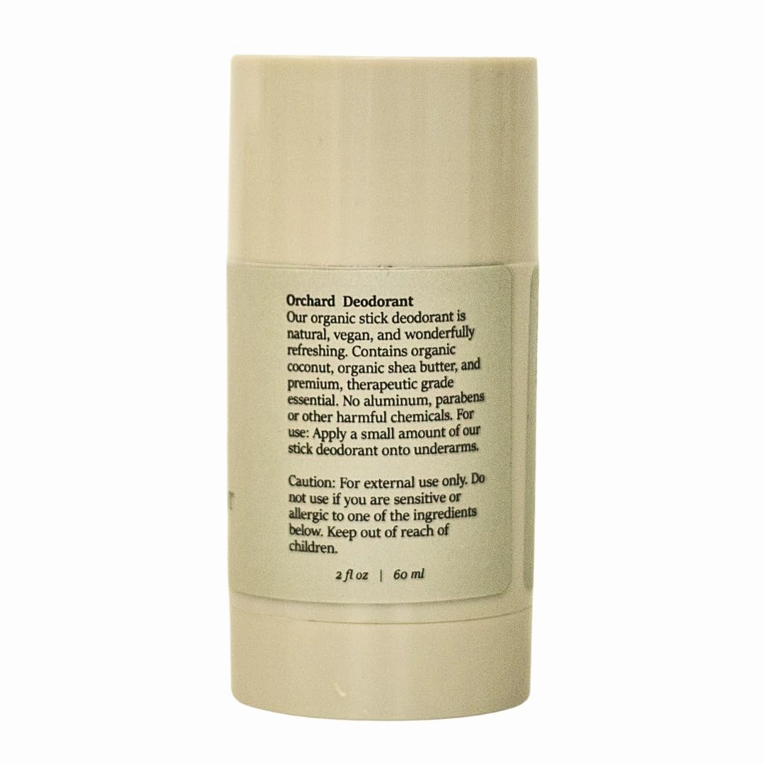 Organic Orchard Lemon Deodorant, Sourced & Made in Israel | All Natural for Men & Women – No Stain Aluminum Free & Zero Waste | Cruelty Free, Vegan, Citrus Scent - 1.7 Fl Oz