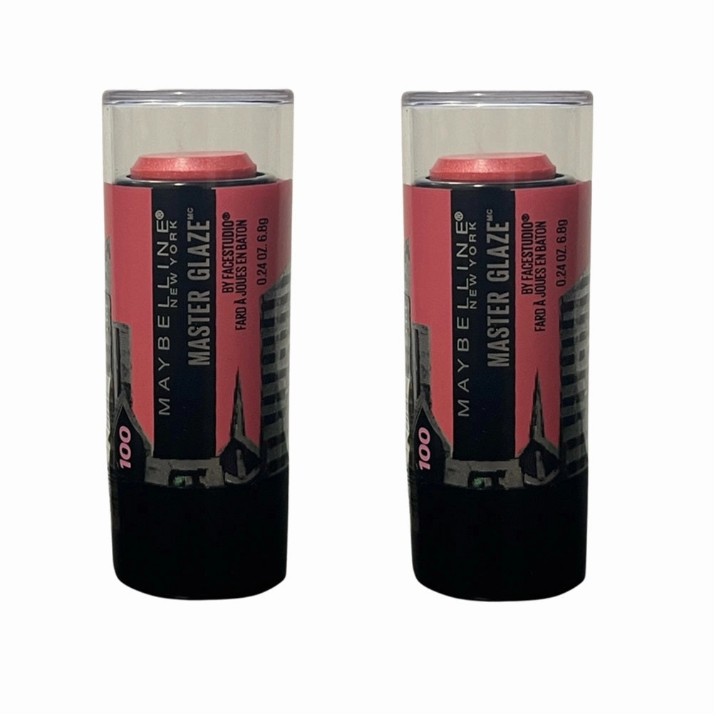 Pack of 2 Maybelline New York Face Studio Master Glaze Blush Stick, 100 Pursuit of Pink