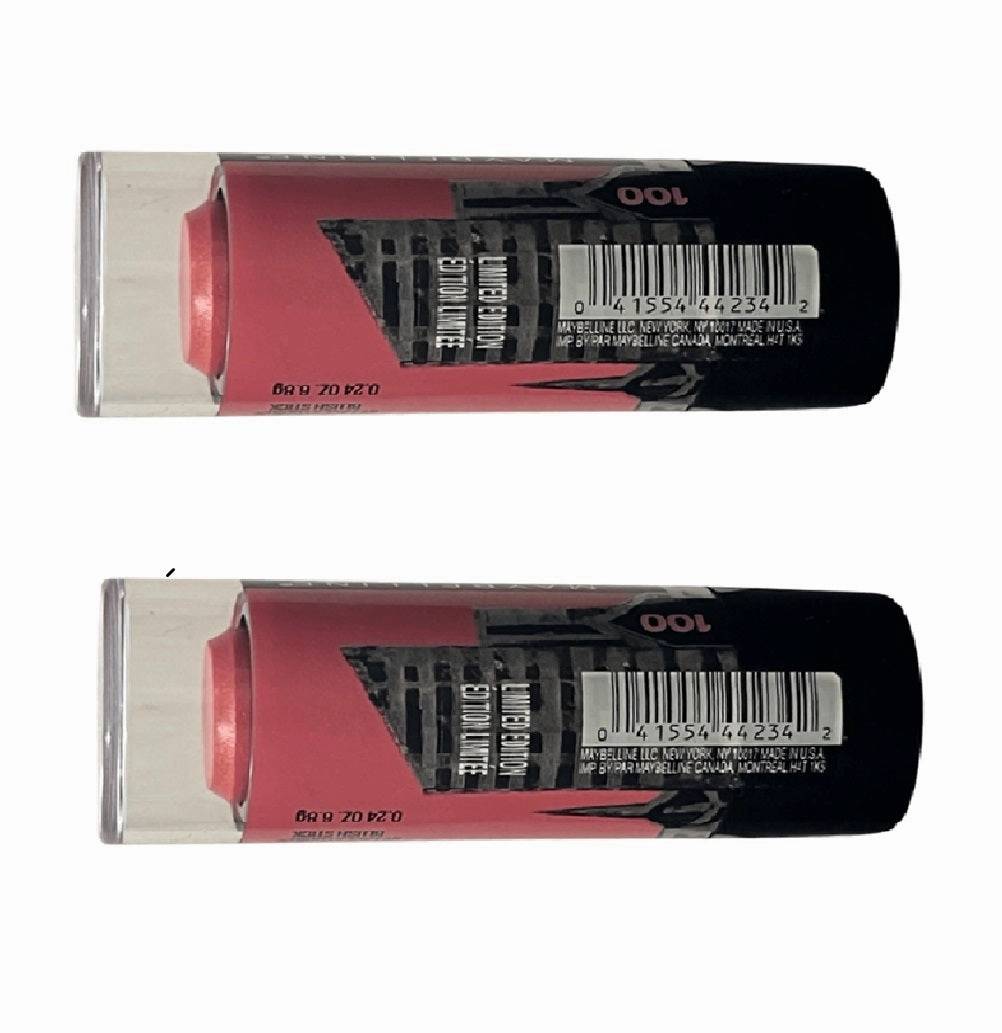 Pack of 2 Maybelline New York Face Studio Master Glaze Blush Stick, 100 Pursuit of Pink