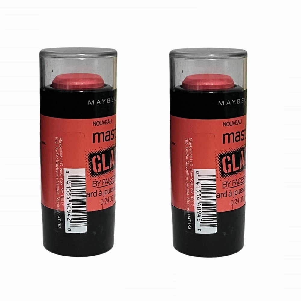 Pack of 2 Maybelline New York Face Studio Master Glaze Blush Stick, Coral Sheen 30