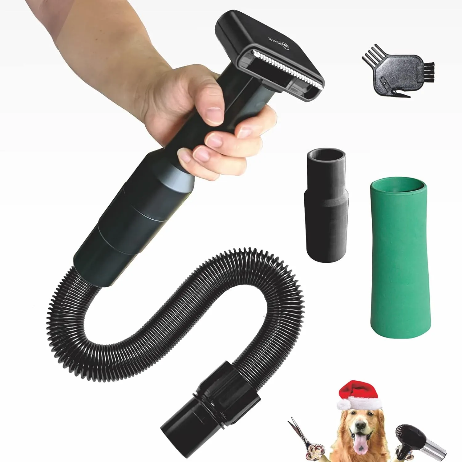 Pet Vacuum Grooming Brush Hair Comb Shedding Deshedding Attachment Tool for Dogs and Cats